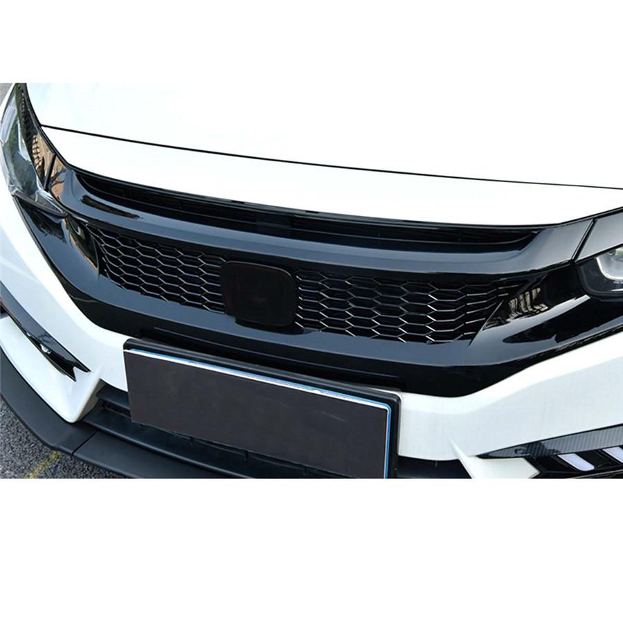Obere Frontgrill für Honda 2016-2018 Für Civic 4-Türer und 2-Türer Modelle Für Honda 2016-2019 Für Civic Si, 5-Türer...