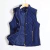 Gilet imbottito caldo da donna autunno/inverno, slim, con colletto alto, senza maniche, con cerniera, corto, casual, top