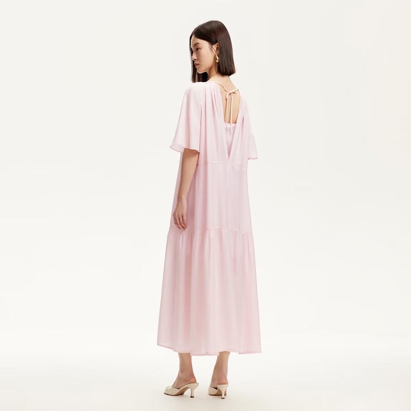 VEROMODA 2025 Summer Lyocell Blend Back Cutout Long Dress