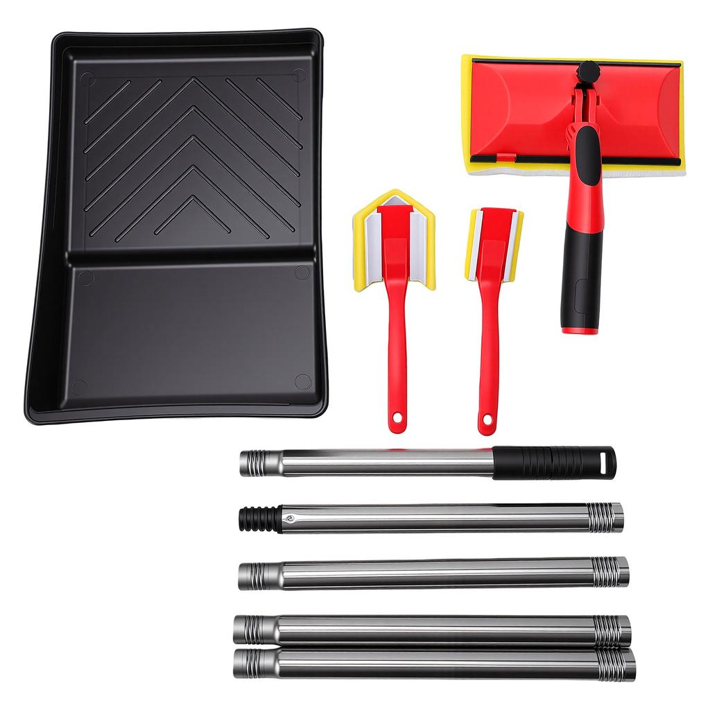 8 Pcs Paint Edger Trimmer Extendable Pole Painting Edger Tools for Corner Walls Ceiling 7 Inch B Type