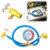 R1234YF Refrigerant AC Recharge Hose 250PSI AC Refrigerant Charging Hose Measuring Kit for Car Air Conditioning Refrigerants