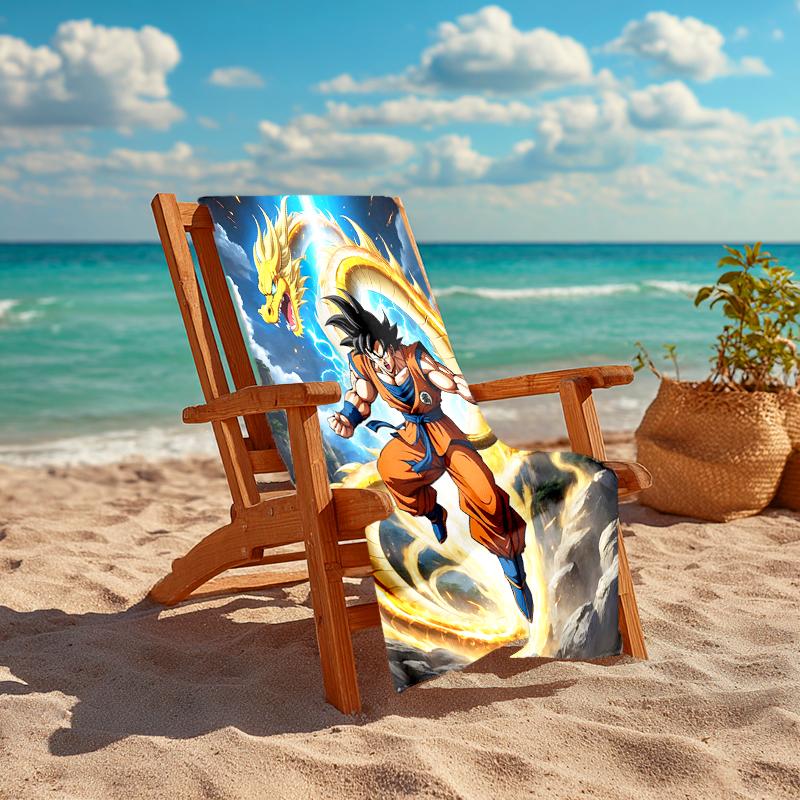 1pc Dragon Ball2 Beach Towel, Comfortable and Thick, and Swimming/Bath/Picnic/Camping Towel, Suitable for Seaside Beaches