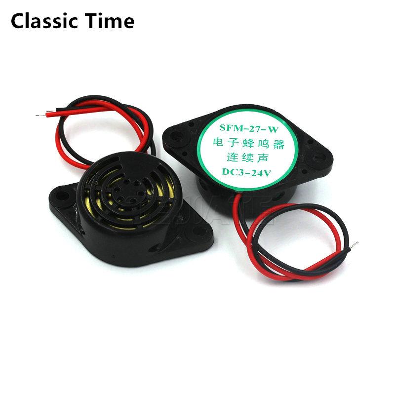 

Сигнализация 95 дБ, высокий децибел, 3-24 В, 12 В, электронный зуммер, непрерывный звуковой сигнал для Arduino SFM-27