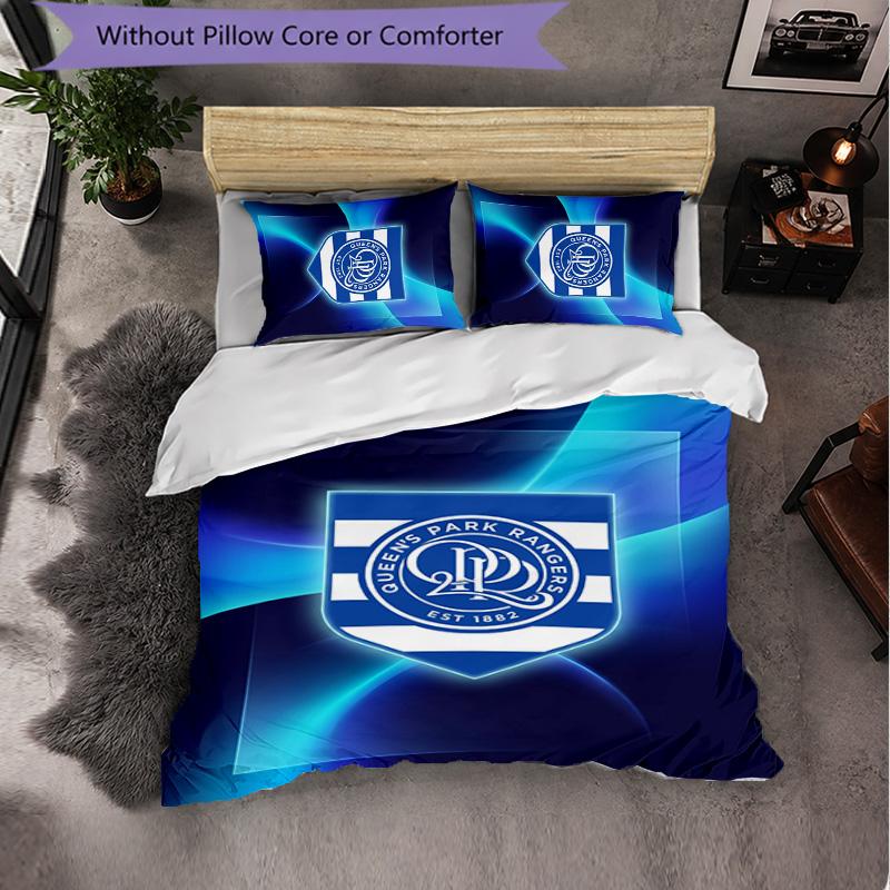 Queens Park Rangers Football Set Biancheria da Letto 3 Pezzi Morbido Copripiumino con Federe Set Decorazione Camera da Letto per la Casa