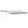 Toldo Retrátil Elétrico Cinza Claro e Branco
