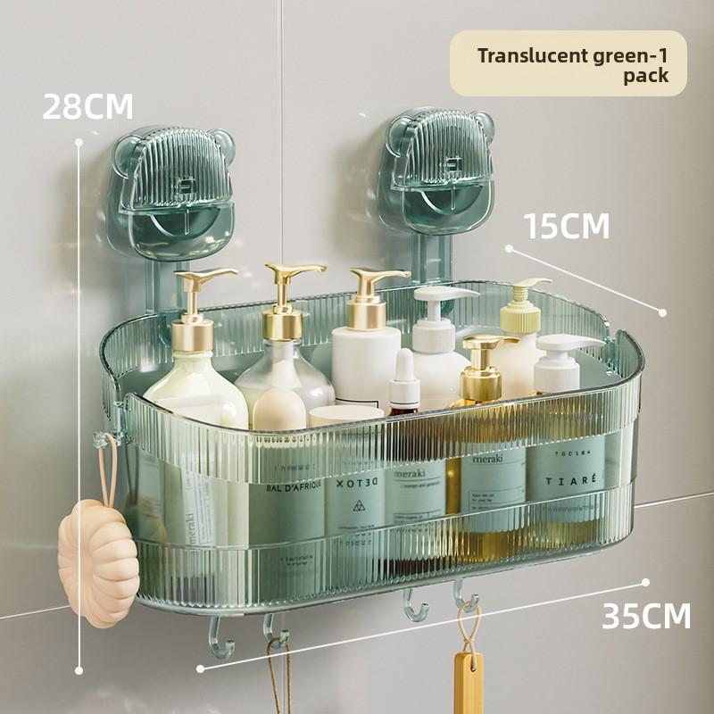 Suction Cup Rack, Bathroom, Toilet, Seamless, No Punching, Light Luxury Cosmetics, Washstand, Wall-mounted Storage Box.