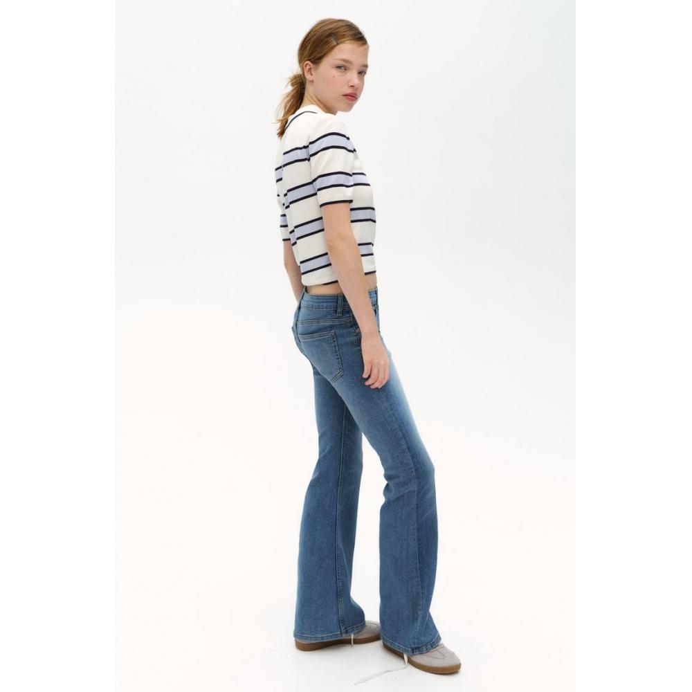 

H M Lowrise Flare Jeans Light Denim Blue