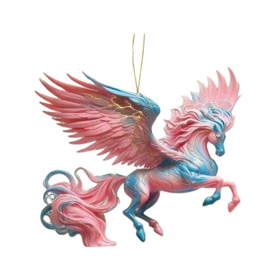 Horse Pendant 2D Acrylic Realistic Horse Decoration Christmas Ornament with Hanging Loop Equestrian Lovers Holiday Decor