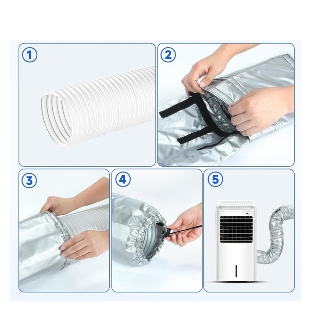 Energieeffiziente Klimaanlagenschlauchabdeckung Kunststofftextur Wärmebarriere-Designs Geeignet für Abluftkanäle