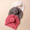 3 PCS New European and American Baby Products Children's Turban Hat Baby Solid Color Knotted Indian Pullover Hat