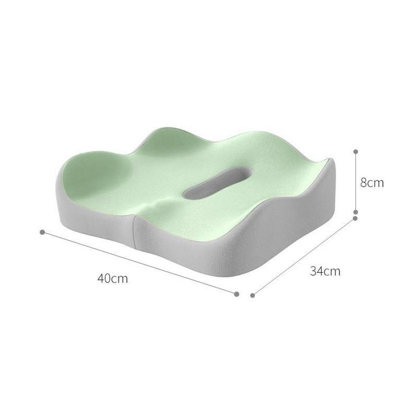 Curved Memory Foam Cushion - Coccyx Comfort; Ideal Pressure Relief for Car or Office, 1PC