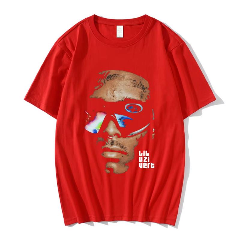 Rapper Lil Uzi Vert Graphic Tshirt Cotton Casual Loose T Shirt Unisex Clothes Hip Hop Vintage Short Sleeve Oversized Tshirts