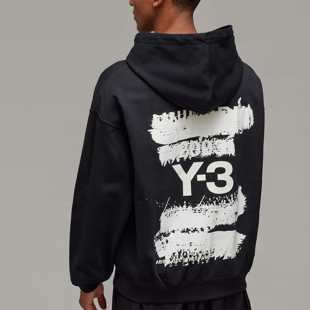 Y-3 GFX Hoodie Black Unisex Tops JN4882