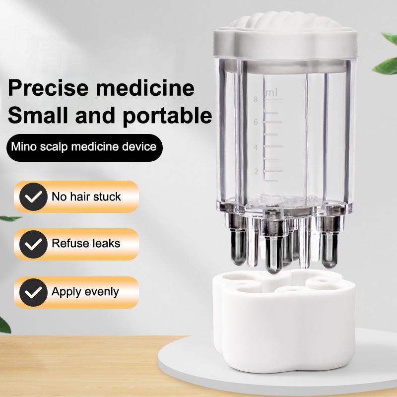 Hoofdhuid Applicator Minoxidil 1-8ml Essence Haargroei Vloeistof Bal Massagekop Medicijn Toediening Smeer Vloeistof Gids Kam