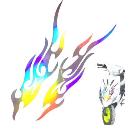 Yuemeuy Motorcycle Stickers | Flame Stickers - 2 Pack Waterproof Emblem for Suitcase Tall Box Golf Cart Bumper Boat