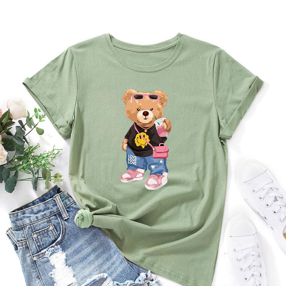 Women Men Cotton T Shirt Round Neck Short Sleeve Tee Fashion Black White Top Comfortable Soft T-Shirts