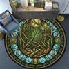 Forest Creatures Glass Round Area Rug Under Office Chairs Bedroom Living Room Home Decor