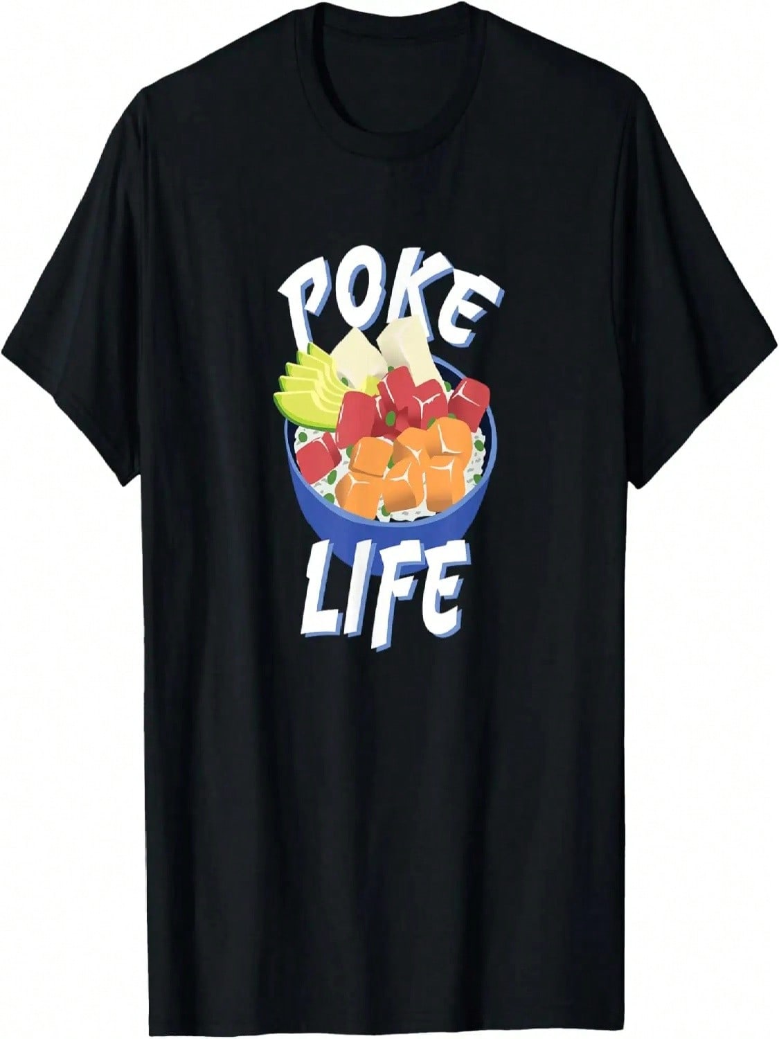 Poke Life - Cool Hawaiian Poke Bowl Graphic T-Shirt S разноцветный