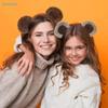 Plush Brown Bear Ears Headband Cute Furry Animal Cosplay Hair Hoop for Kids AdultCostume Party Photo Props Birthday Gift