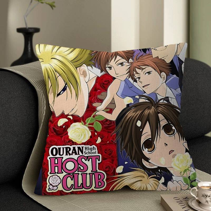 Ouran High School Host Club Anime Cushion Cover Decorative Pillow Sofa Home Decor Case Pillow Cases 12x12Inch