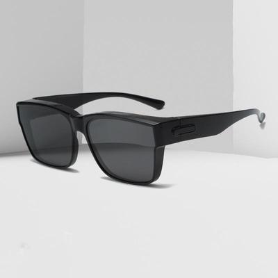 Casual Polarized Square Sunglasses for Men and Women - Sun Protection Over-glasses for Driving