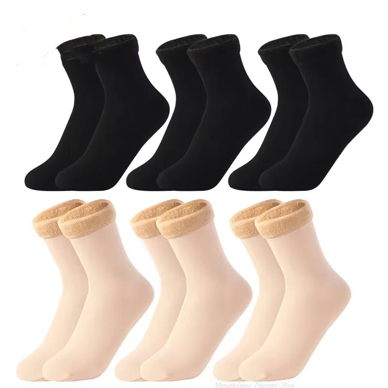 1/5 Paires Hiver Chaud Épaissir Polaire Chaussettes Courtes Femmes Thermiques Laine Cachemire Chaussettes Neige Velours Bottes Maison Sol Calcetines Mujer