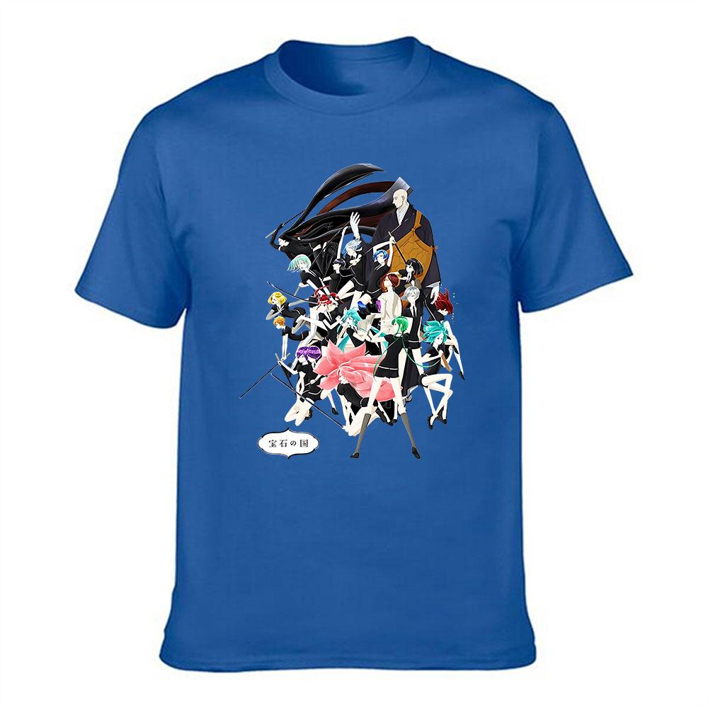 Unisexs Pure Cotton Tshirt Houseki No Kuni Anime Characters Print Casual Short Sleeve Tee For Anime Fans