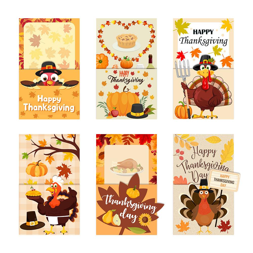 Creative Theme Thanksgiving Turkey Paper And Fork Set Party Desktop Decor