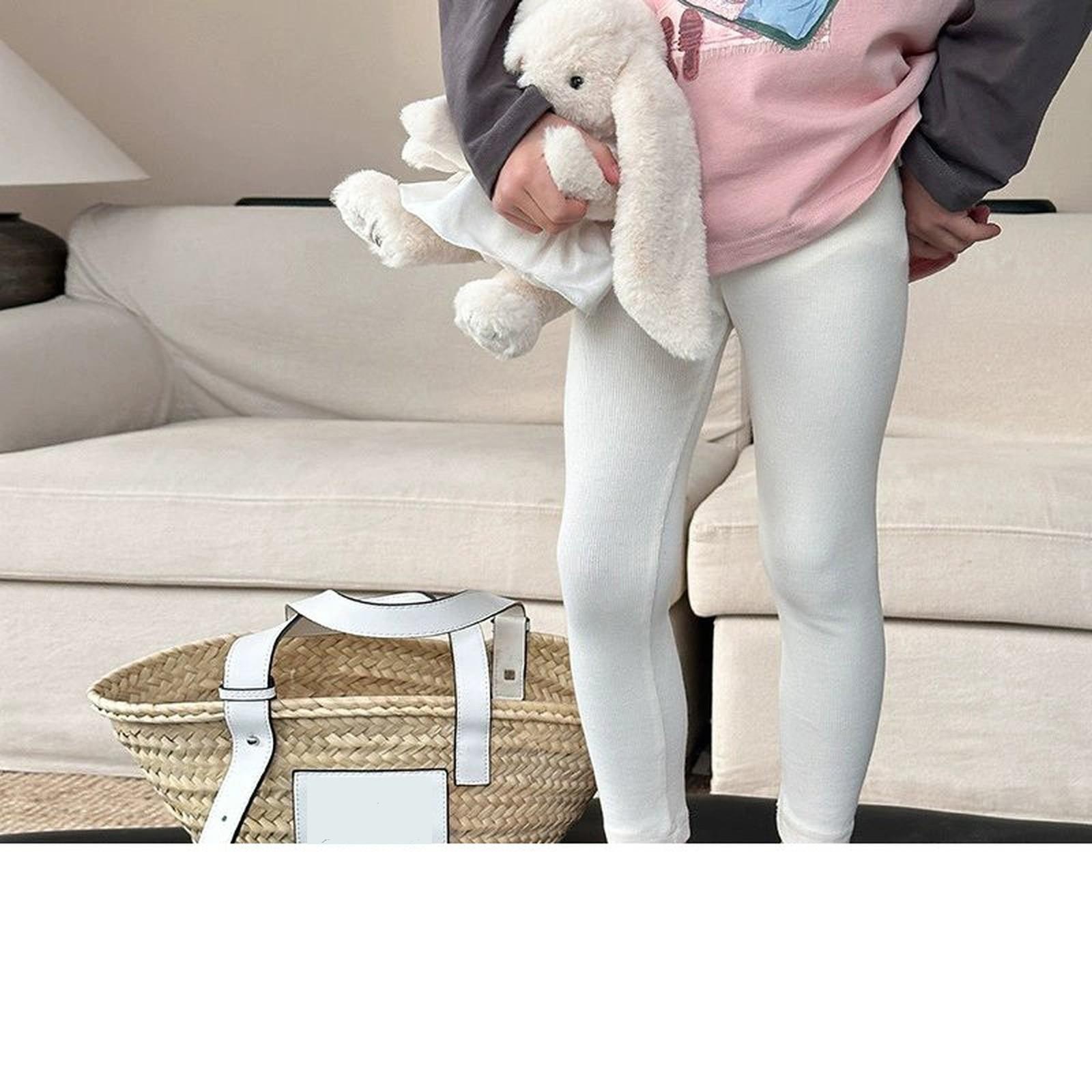 

Girls Slim-Fit Trendy Leggings - Stylish Kids Bottom Layer 100 бежевий