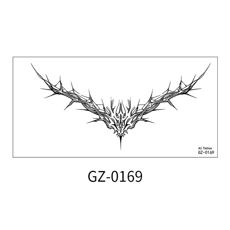 Juice Herbal Tattoo Sticker Waterproof Angel Wings Temporary Tattoo Sticker Tattoo