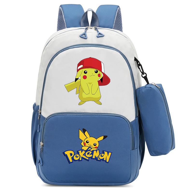 Pokemon Cartoon Printed Backpack Pencil Bag Elementary School Student Junior School Bag Backpack