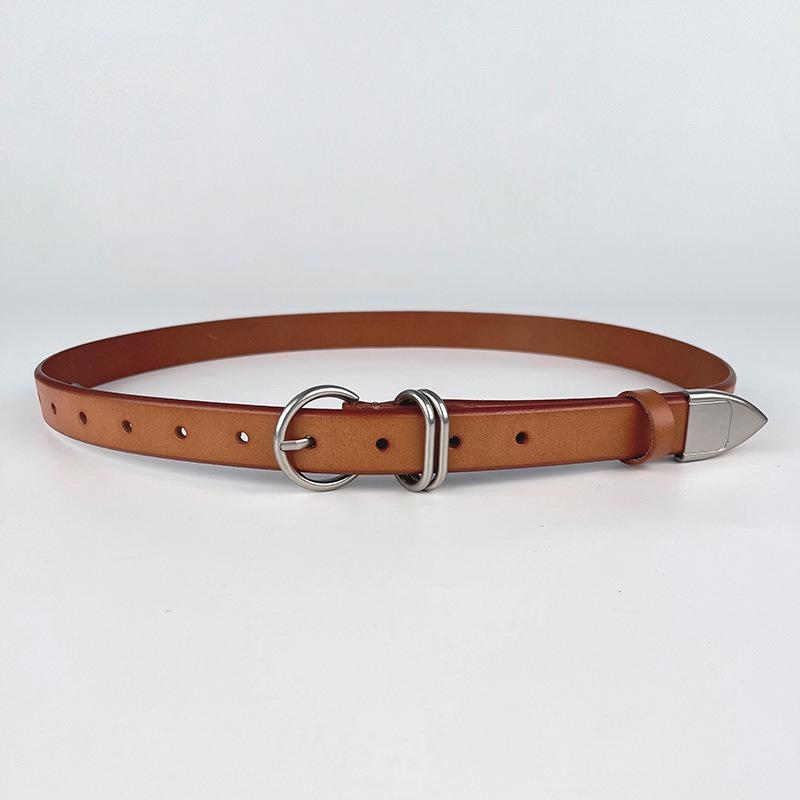 Top Layer Cowhide Retro Women's Genuine Leather Belt Casual Pants Jeans High-end Women's Simple and Versatile Belt