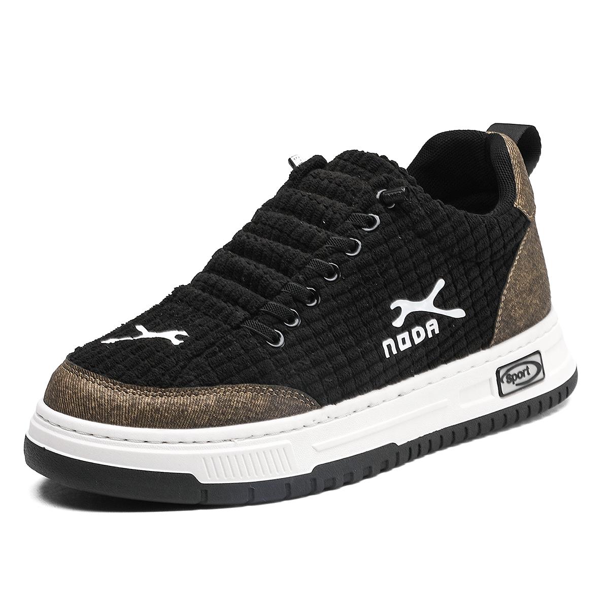 

Мужская обувь, повседневные кроссовки на толстой подошве, дышащая обувь, новые мужские слипоны, противоскользящая прогулочная обувь на плоской подошве, модная обувь для скейтбординга 39 чёрный