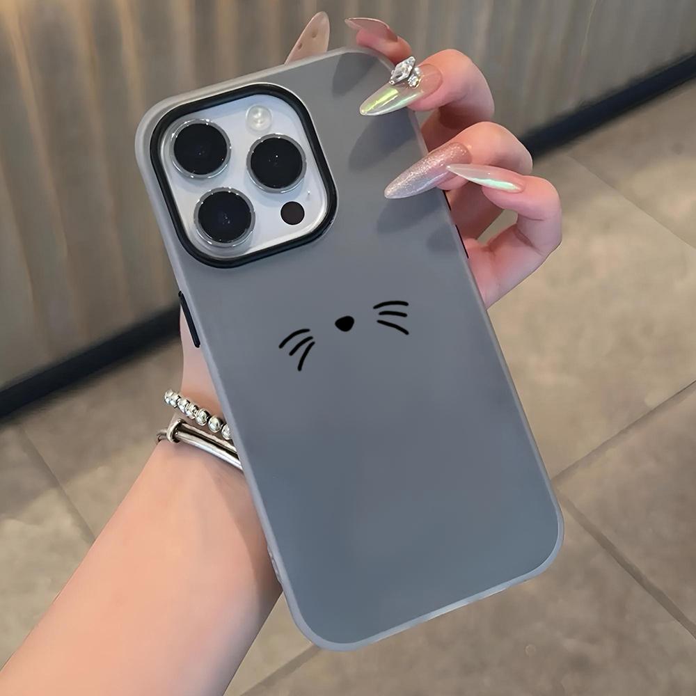 Cartoon Black Cat Phone Case Soft Matte Candy For IPhone 17 16 15 14 Pro Max Plus 13 12 11 Transparent Bumper Cover