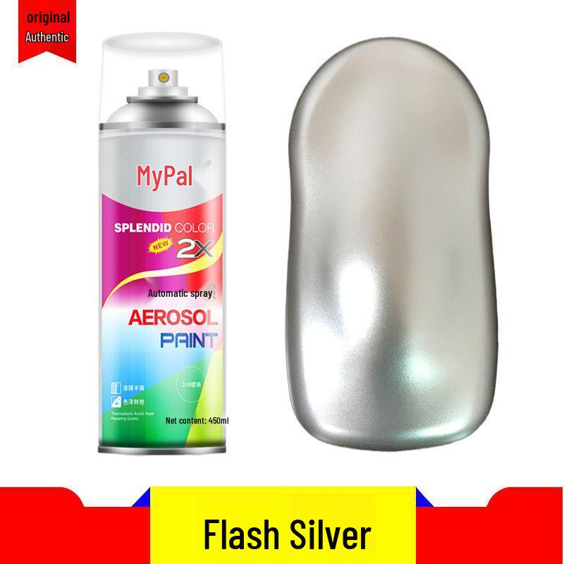 Chrome Self-Spray Stainless Steel & Rust-Proof Paint for Electroplated Metals, Galvanized Surfaces in Silver, Black, & White