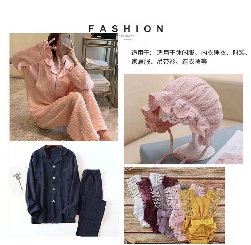 Double Layer Gauze Fabric 100% Cotton Crepe Sewing Fabric Soft For DIY Sewing Baby Dress Summer Clothing Bath Towel Napkin Cloth