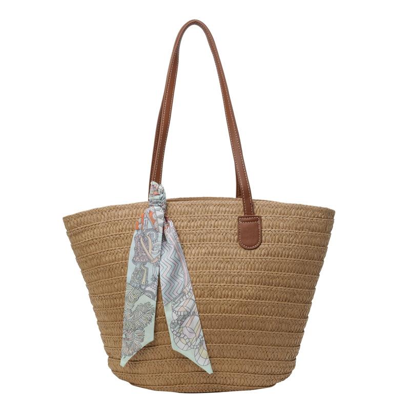 Bag Women's Large-capacity New Vacation Beach Bag Woven Bucket Bag Commuter Tote Bag