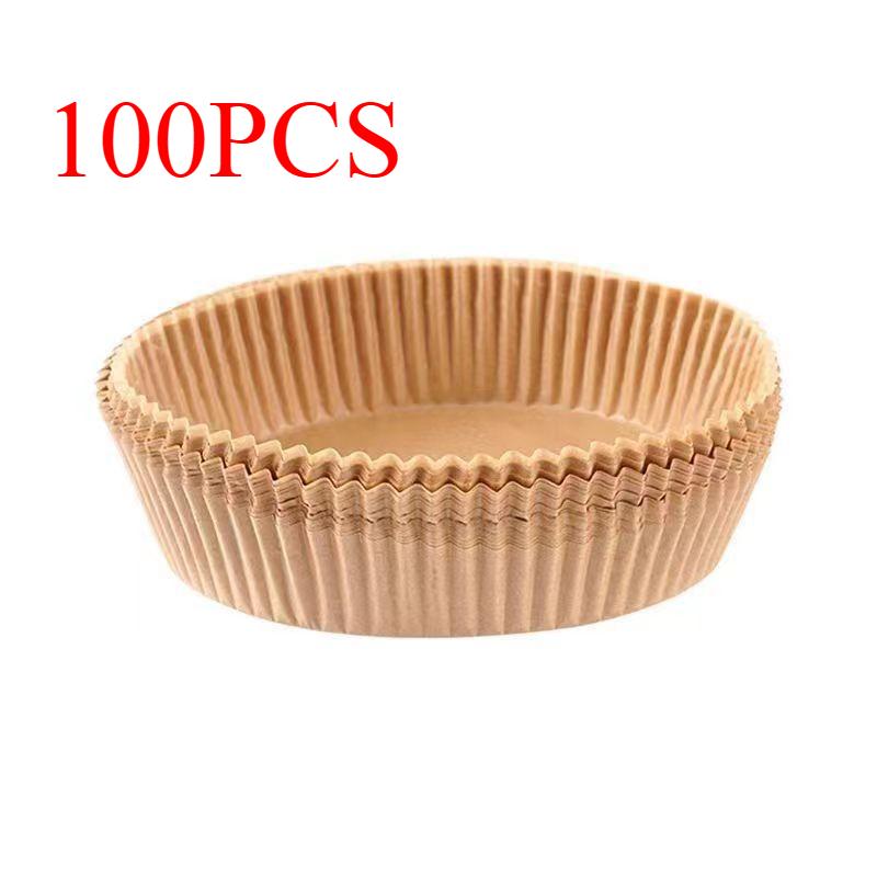 Heißes Angebot 50/100 stücke Quadratische Und Runde Silikon Öl Papier Mini Air Friteuse Liner Geeignet Für Die Meisten Luft Friteusen Antihaft Air Friteuse