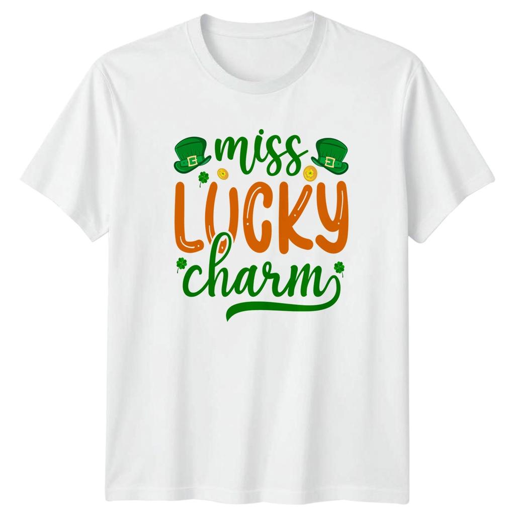 Miss Lucky Charm Unisexs TShirt St Patricks Day Holiday Gift For Her