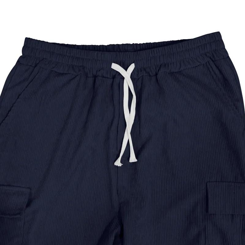 Spring and Autumn Corduroy Men's Retro American Loose Tooling Multi-pocket Straight Casual Trousers
