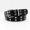 Korean Style Hollow Out Punk Belt | Women's  Fashion Star Eyelet  Decor Hip-Hop Double-Row  Waistband  for Casual  Wear
