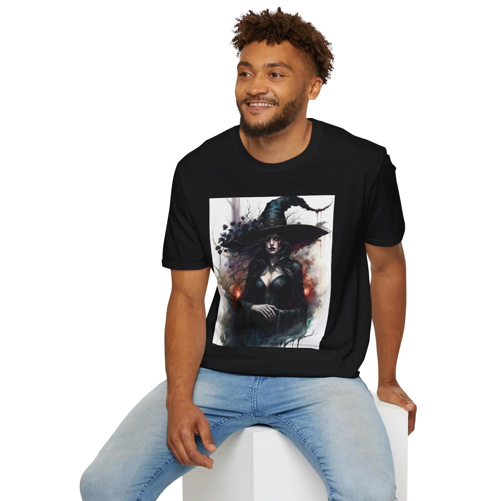 A Witch T-Shirt, Unisex Retro Tee, Gift Scary Horror Weird Halloween M