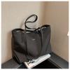 Solid Colored Cloth Bag Female Student Shoulder Bag Simple and Large Capacity Tote Bag Commuting Handbag