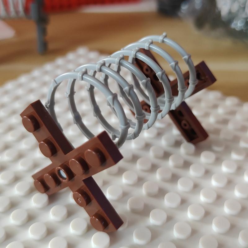 Building Block MOC Part The Road Barricades Military Accessories Obstacles War Scene Building Construction Compatible with Part