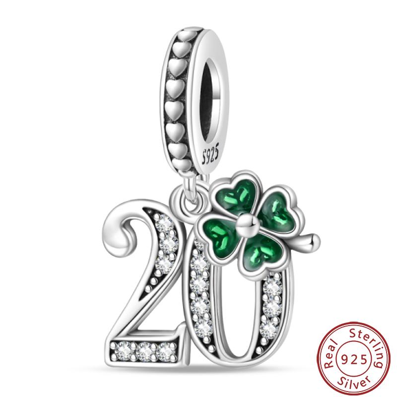 Lucky Collection Copper Craft Lucky Number Clover Green Charms Beads 3Mm Diy Elegant Holiday Fine Jewelry Gifts