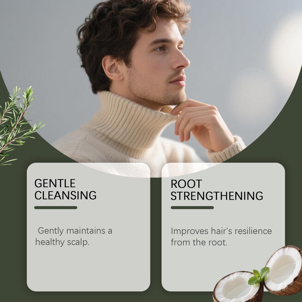 Men's Shampoo For Hair Growth Support, Hair Care And Scalp Care With Biotin, All Hair Types,100ml