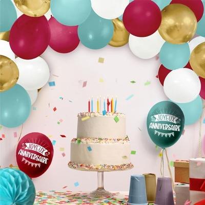 Arch Kit 40 Colored Balloons 1 3 Meter Tie Ribbon