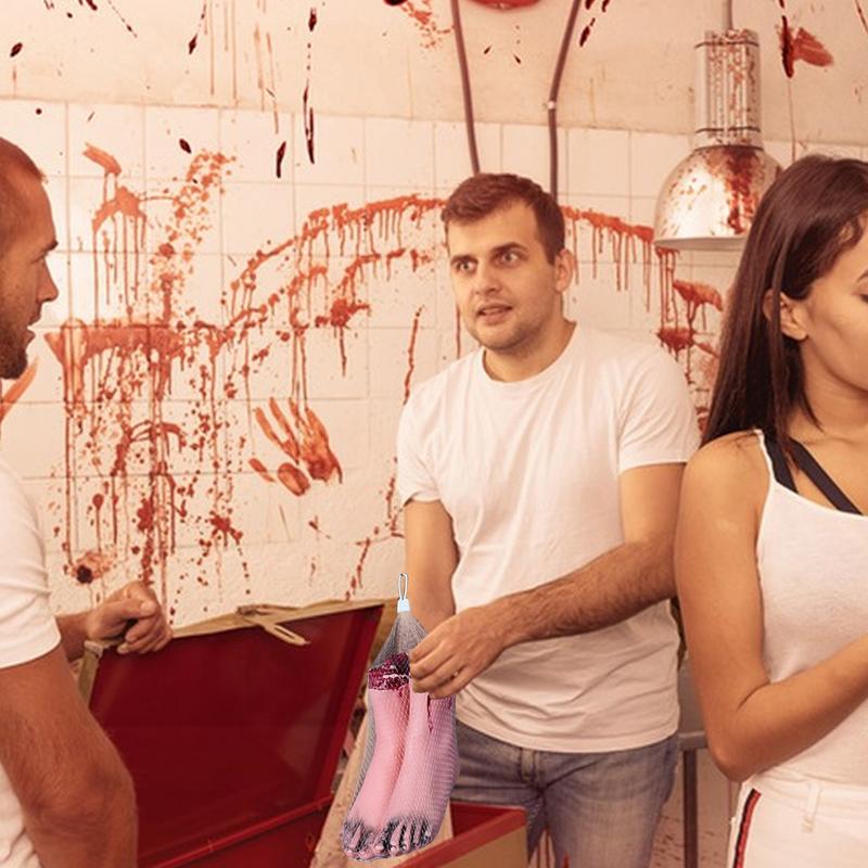 Halloween Horror Fake Arm Hand Simulation Life Size Scary Arm Cut Off Hand Bloody Halloween Prop Haunted Party Props Decoration