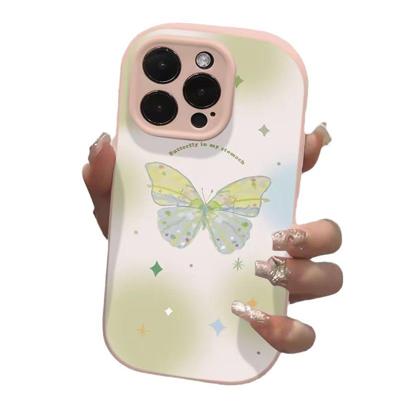 Butterfly Suitable for Iphone16pro Europe and America 15promax Mobile Phone Case 14PLUS13pro Anti-fall 12/11