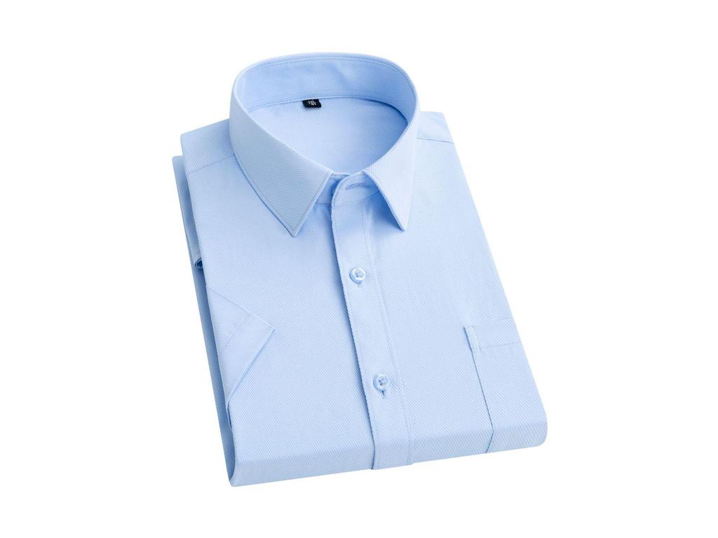 2025 Men's Business Short Sleeve White Shirt - Summer Plus Size Workwear
